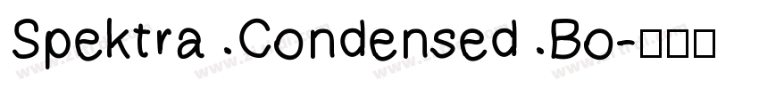 Spektra Condensed Bo字体转换
